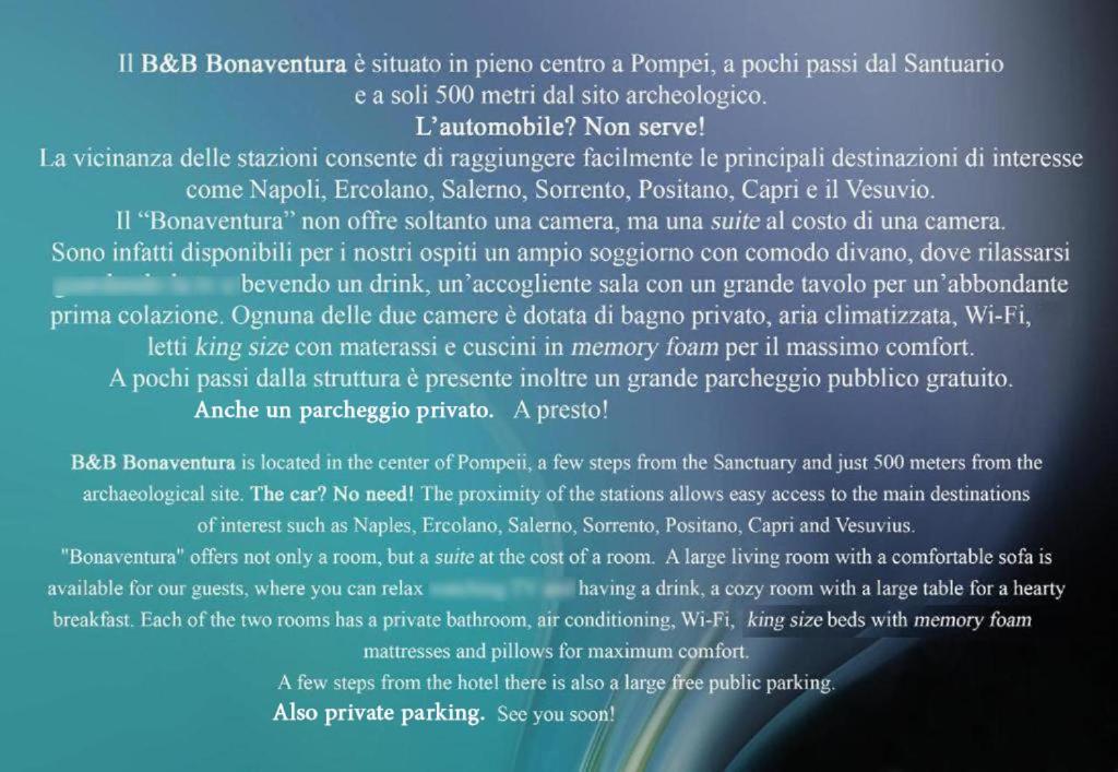 B&B Bonaventura Pompei Exterior foto